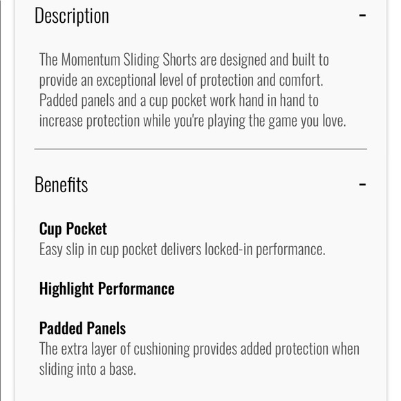 Boombah Youth Momentum Baseball Sliding Shorts - Picture 6 of 6